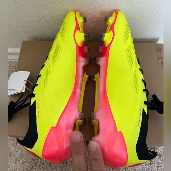 Adidas Soccer Cleats Predator Elite FG Yellow Pink - Picture 8 of 12